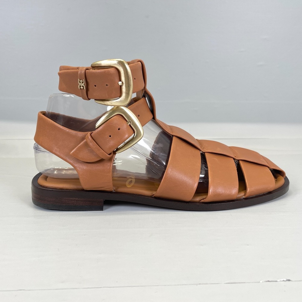 Sam Edelman Dawn Fisherman Sandals Womens Size 9 M Brown Leather Strappy Shoes
